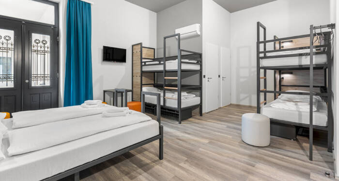 Dere bor på hyggelige A&O Hostel Budapest City